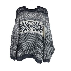 Vintage Trader Bay Snowflake Winter Ski Crewneck Sweater Mens Size 2X